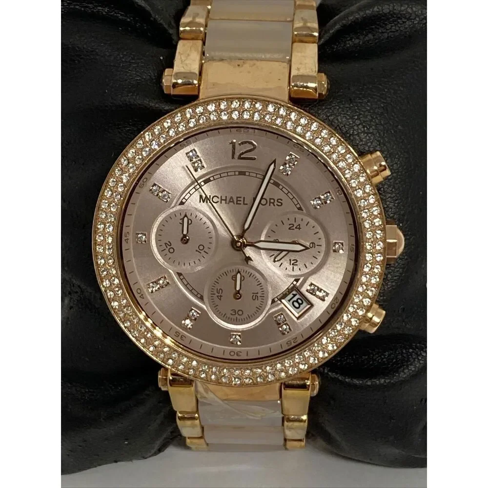 Michael Kors Parker MK5865 Womens Stainless Steel Analog Dial Quartz Watch WO487 - Picture 2 of 12